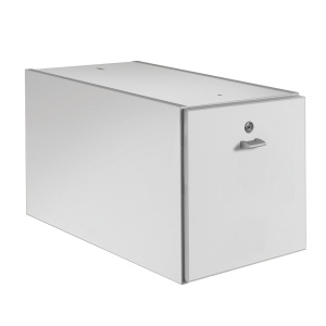 Caisson 1 tiroir dossiers suspendus NOVA mélaminé - L32xP55xH35 cm - Gris perle/dauphin