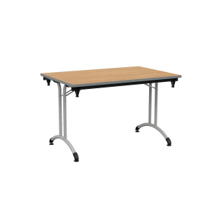 Table pliante VOLGA plateau ép.24 mm stratifié chant polyuréthane piètement époxy - 120x80 cm T6