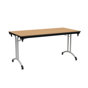 Table pliante VOLGA plateau ép.24 mm stratifié chant antichoc piètement époxy - 160x70 cm - T6
