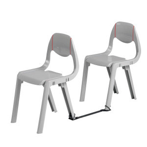 Barre de liaison époxy pour chaise EXCEL - Noir