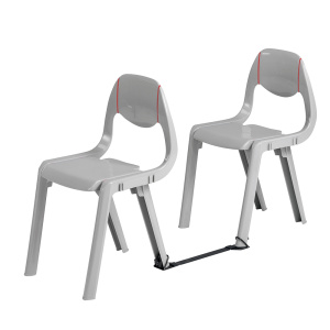 Barre de liaison époxy pour chaise EXCEL - Noir