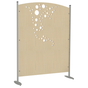 Claustra bulles ép.21 mm stratifié MDF chant vernis piètement époxy - L120xP30xH160 cm
