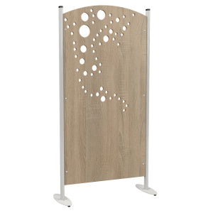 Claustra bulles ép.21 mm stratifié MDF chant vernis piètement époxy - L80xP30xH160 cm