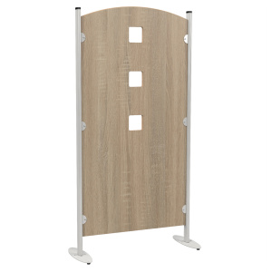 Claustra cubes ép.21 mm stratifié MDF chant vernis piètement époxy - L80xP30xH160 cm