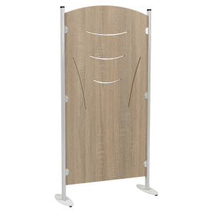 Claustra tiges ép.21 mm stratifié MDF chant vernis piètement époxy - L80xP30xH160 cm