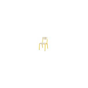 Chaise EOLE 4 pieds assise et dossier bois Blueprotech® piètement époxy - T6 - Jaune RAL 1003