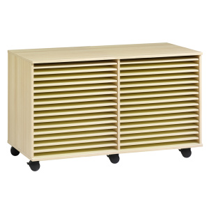 Meuble ? dessins PICCOLO mobile 30 cases m?lamin? - L144,5xP60xH85,6 cm - H?tre miel
