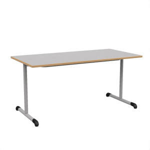 Table BANDANA DL plateau ép.24 mm stratifié chant polyuréthane piètement époxy - 160x80 cm - T6