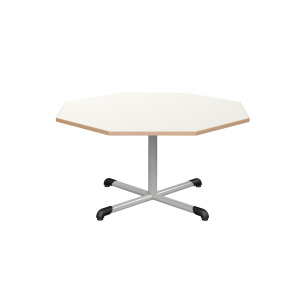 Table BANDANA plateau ép.21 mm MDF stratifié piètement central époxy - octogonale 120 cm - T6