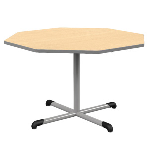 Table BANDANA plateau stratifié chant polyuréthane piètement central époxy - octogonale 120 cm - T6