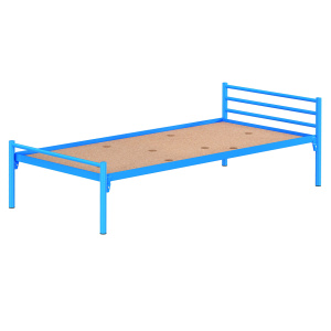 Lit ZEBRA sommier aggloméré piètement époxy - 90x190 cm - Bleu RAL 5015