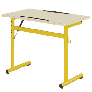 Table à dessin ERGON HR plateau ép.21 mm stratifié chant bois - 100x60 cm - T4 à T7