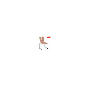Chaise AST coque FIDGY bois Blueprotech® piètement aluminium époxy - T6 - Gris alu RAL 9006