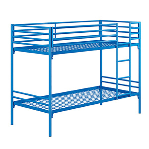 Lit superposé sommier treillis époxy - 90x200 cm - Bleu RAL 5015