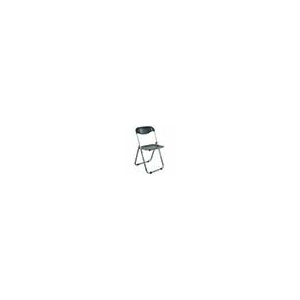 Chaise pliante SPOT assise et dossier polypropylène piètement chromé - T6 - Noir