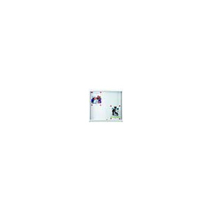 Vitrine d'intérieur LEADER portes battantes surface tôle x10 A4 - L113xP5,2xH70 cm