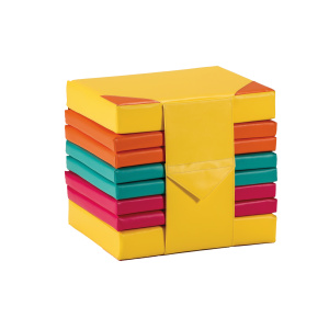 Lot d'assises LIVRE tissu enduit Comète - L46xH43xP38 cm