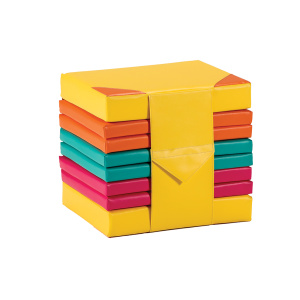 Lot d'assises LIVRE tissu enduit Comète - L46xH43xP38 cm