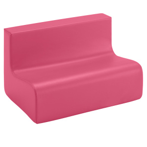 Banquette LUTINS 2 places tissu enduit Comète - L60xP40xH36 cm - Baby HA 17 cm