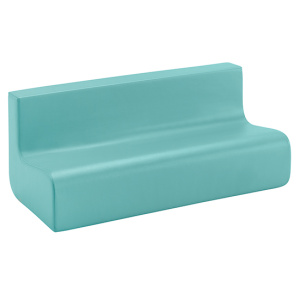 Banquette LUTINS 3 places tissu enduit Comète - L90xP40xH36 cm - Baby HA 17 cm