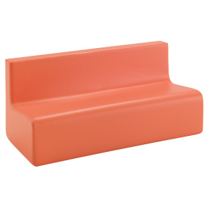 Banquette LUTINS 3 places tissu enduit Comète - L120xP58xH68 cm - Ado HA 40 cm