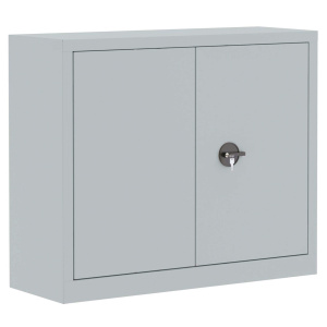 Armoire monobloc portes battantes 2 tablettes coloris noir - L100xP43xH100 cm - Noir RAL 9005