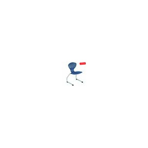 Chaise CORUS AST coque polyuréthane piètement époxy - T6 - Bleu/Gris alu RAL 9006