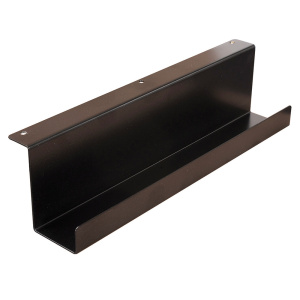 Goulotte horizontale à fixer sous plateau époxy - L36xP5,6xH9 cm - Noir RAL 9005