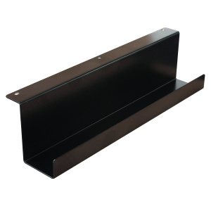 Goulotte horizontale à fixer sous plateau époxy - L36xP5,6xH9 cm - Noir RAL 9005