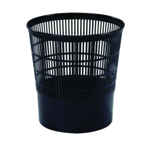 Lot de 20 corbeilles à papier polypropylène - 16L - D30xH31,7 cm - Noir