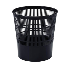 Lot de 20 corbeilles à papier polypropylène - 16L - D30xH31,7 cm - Noir