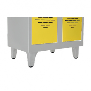 Kit 4 pieds ABS pour casiers non visitable 8 cases - Gris RAL 7035