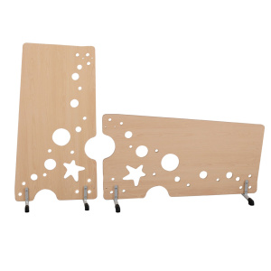 Claustra MDF stratifié ép.21 mm chant vernis piètement époxy - 134x40x71 cm