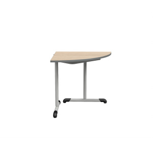 Table BANDANA DL plateau ép.24 mm stratifié chant polyuréthane piètement époxy - 1/4 D80 cm - T6