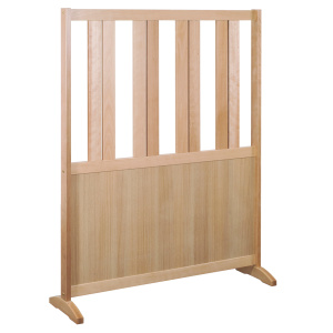 Claustra MOKA panneau ép.19 mm mélaminé piètement bois - L120xP35xH160 cm