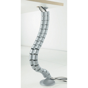 Colonne passe-câble verticale à fixer sous plateau polypropylène - L8,5xP4xH83 cm