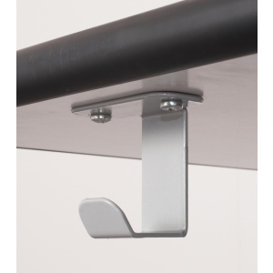 Crochet porte-cartable époxy pour table DELTA - Gris alu RAL 9006