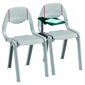 Tablette écritoire pour chaise EXCEL - Noir RAL 9005