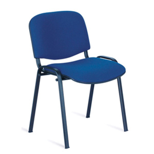 Chaise DINO-F assise et dossier tissu piètement époxy - T6 - Noir RAL 9005/Bleu F20
