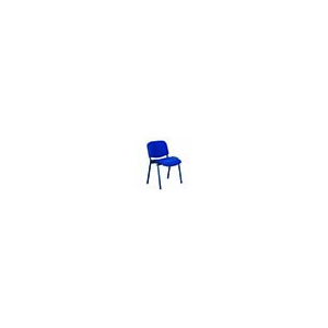 Chaise DINO-F assise et dossier tissu piètement époxy - T6 - Noir RAL 9005/Bleu F20