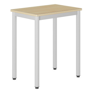 Table CARÉLIE plateau ép.21 mm stratifié chant bois piètement époxy - 70x50 cm - T7