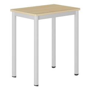 Table CARÉLIE mobile plateau ép.21 mm stratifié chant bois piètement époxy - 70x50 cm - T7