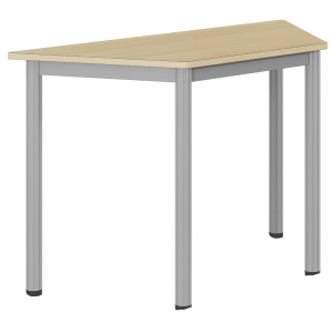 Table CARÉLIE mobile plateau ép.24 mm stratifié chant bois piètement époxy - 120x60x60 cm - T6