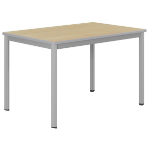 Table CARÉLIE mobile plateau ép.24 mm stratifié chant polyuréthane piètement époxy - 120x80 cm - T6