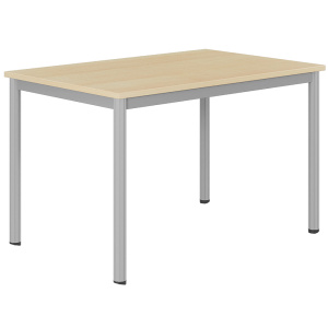 Table CARÉLIE mobile plateau antibruit ép.24 mm stratifié chant ABS ép.2 mm piètement époxy - 120x80 cm -T6