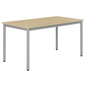 Table CARÉLIE plateau ép.24 mm stratifié chant bois piètement époxy - 150x80 cm - T6