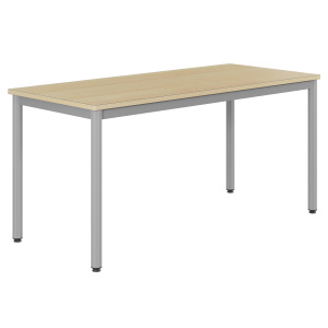 Table CARÉLIE plateau ép.24 mm stratifié chant bois piètement époxy - 160x70 cm - T6