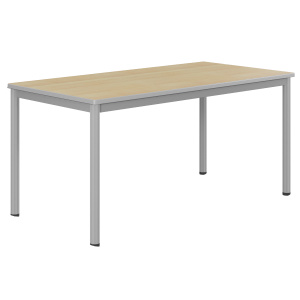Table CARÉLIE mobile plateau ép.24 mm stratifié chant polyuréthane piètement époxy - 160x80 cm - T6