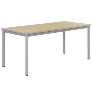 Table CARÉLIE mobile plateau ép.24 mm stratifié chant polyuréthane piètement époxy - 180x80 cm - T6