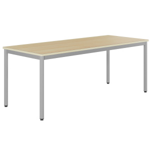 Table CARÉLIE plateau ép.24 mm stratifié chant bois piètement époxy - 200x80 cm - T6